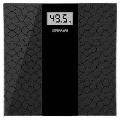 G3Ferrari ORO-NERO - Non-slip Glass Person Scale with Electronic Decorations 100gr / 150kg - BLACK